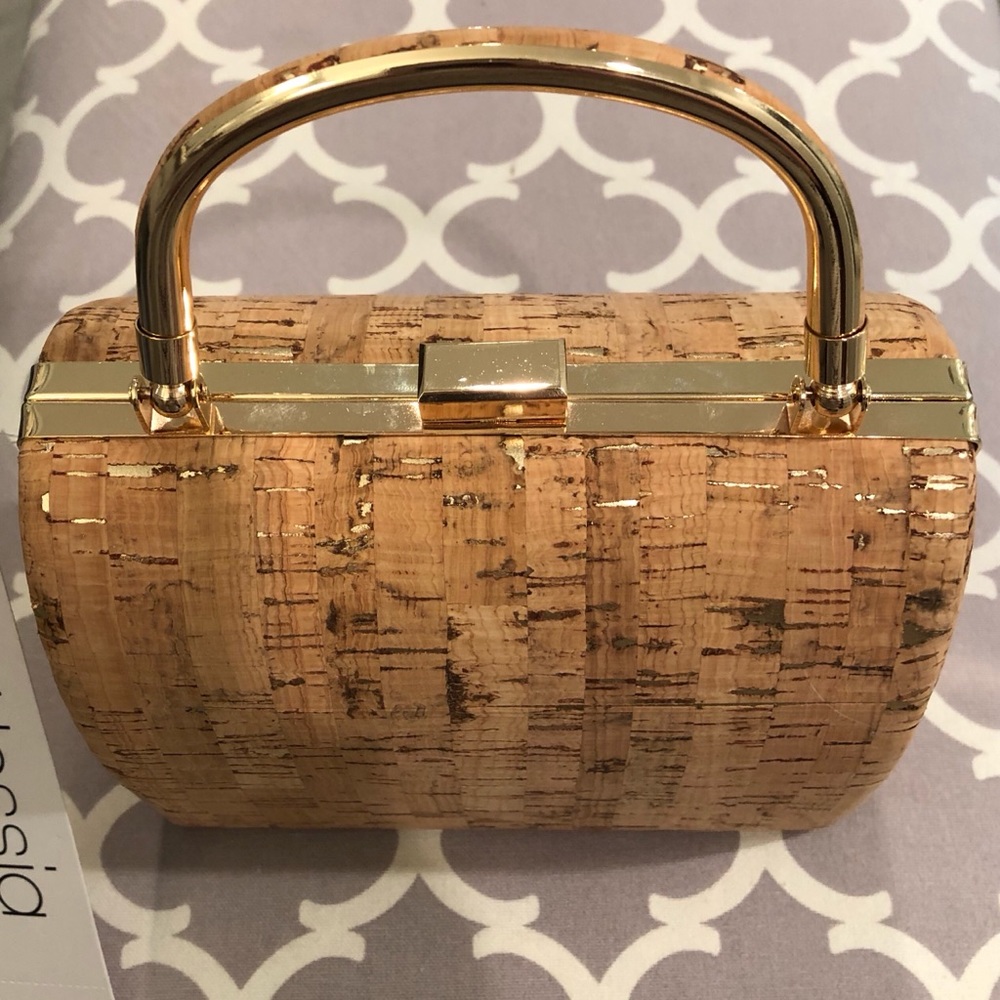 NWT:  Cutest Cork and Gold Bag EVER!